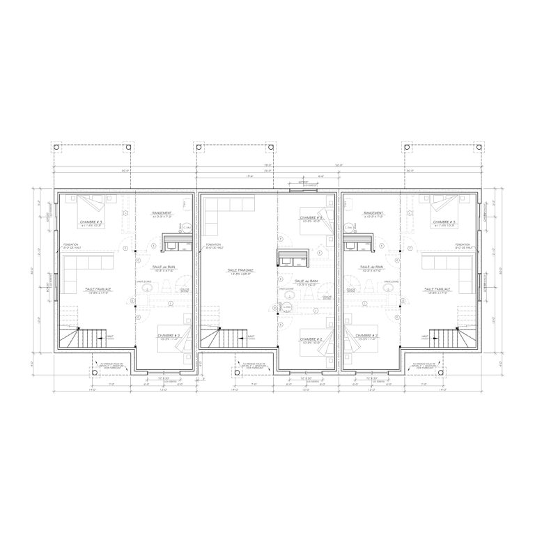 Maisons en rangés Cohésion - Plan 3